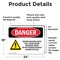 Signmission Moving Machine Parts Will Cause Crushing Danger Sign, Vinyl Decal, 24in W x 18in L, 2PK OS-2PACK-DS-D-1824-L-1452 - alternate 3